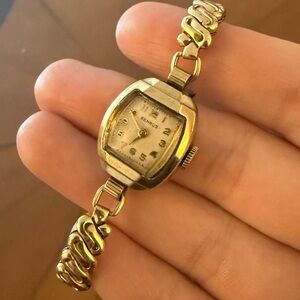 Benrus Vintage Rolled Gold Watch 10k R.G.P. Bezel